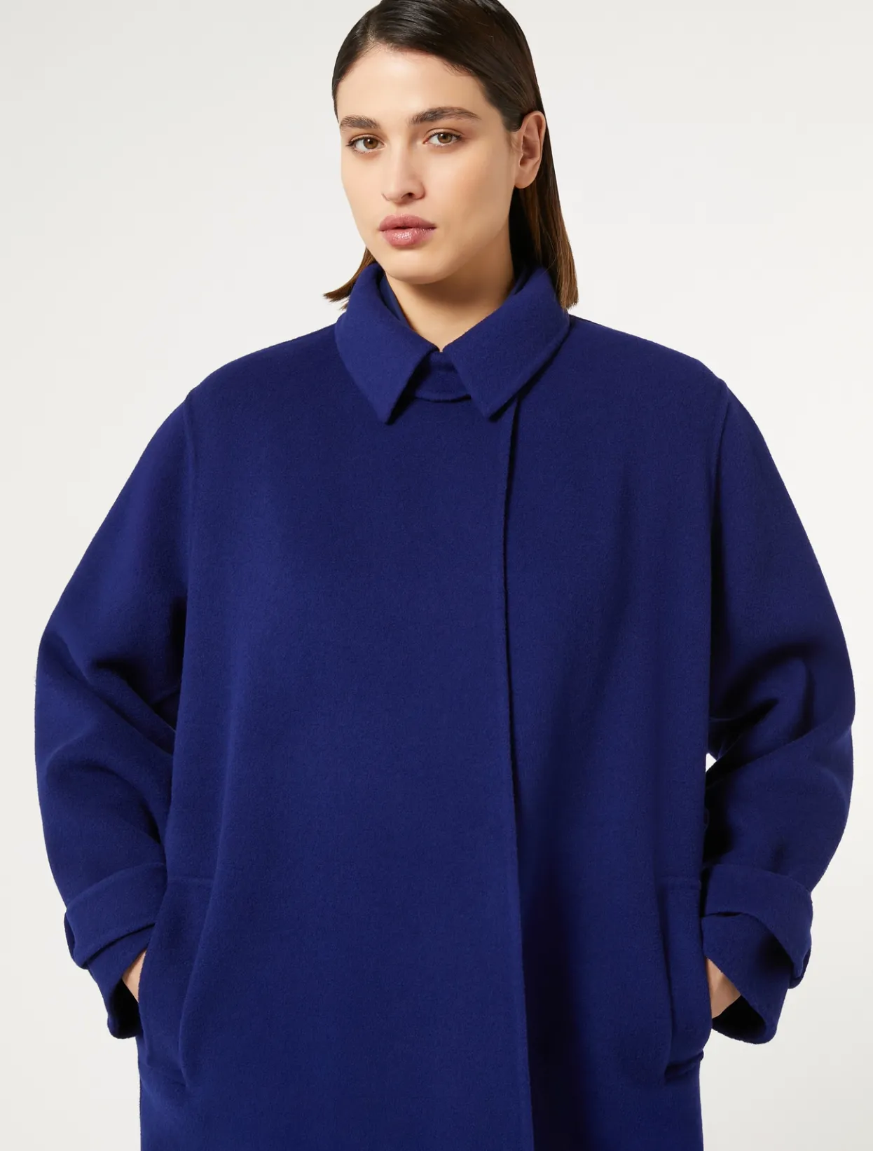 Coats | Coats | Marina Rinaldi Double-faced wool coat CHINABLUE