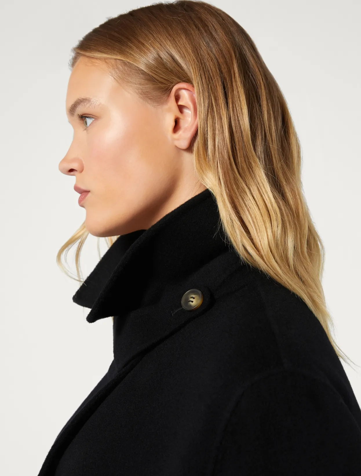 Coats | Coats | Marina Rinaldi Double-faced wool coat BLACK