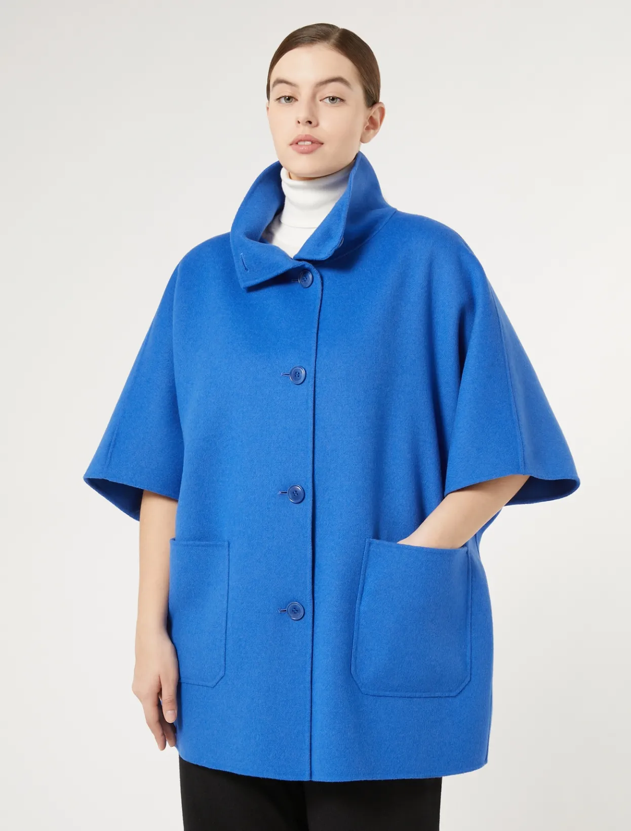 Coats | Coats | Marina Rinaldi Double-faced wool-blend cape NAVY