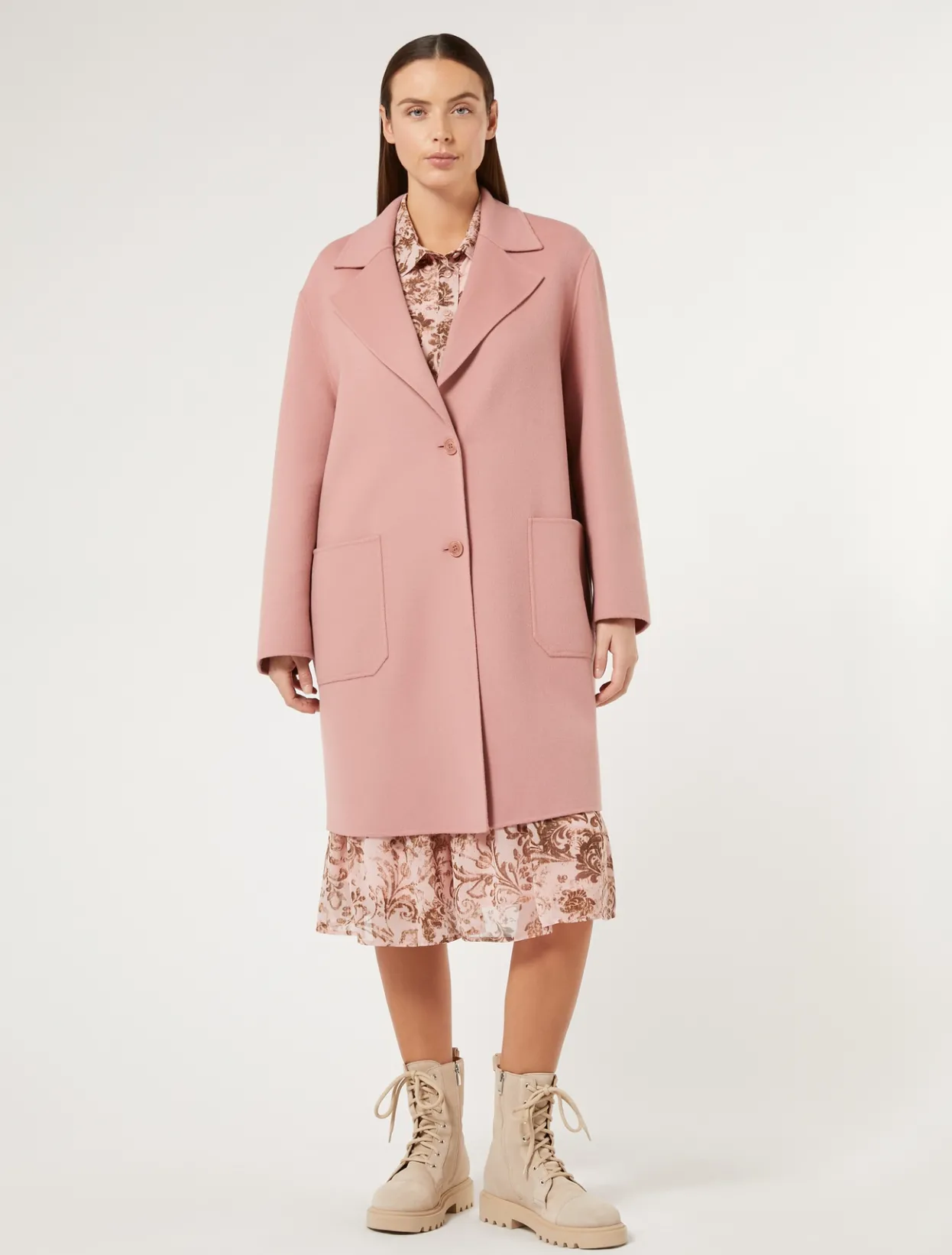 Coats | Coats | Marina Rinaldi Double-faced wool-blend coat ANTIQUEROSE