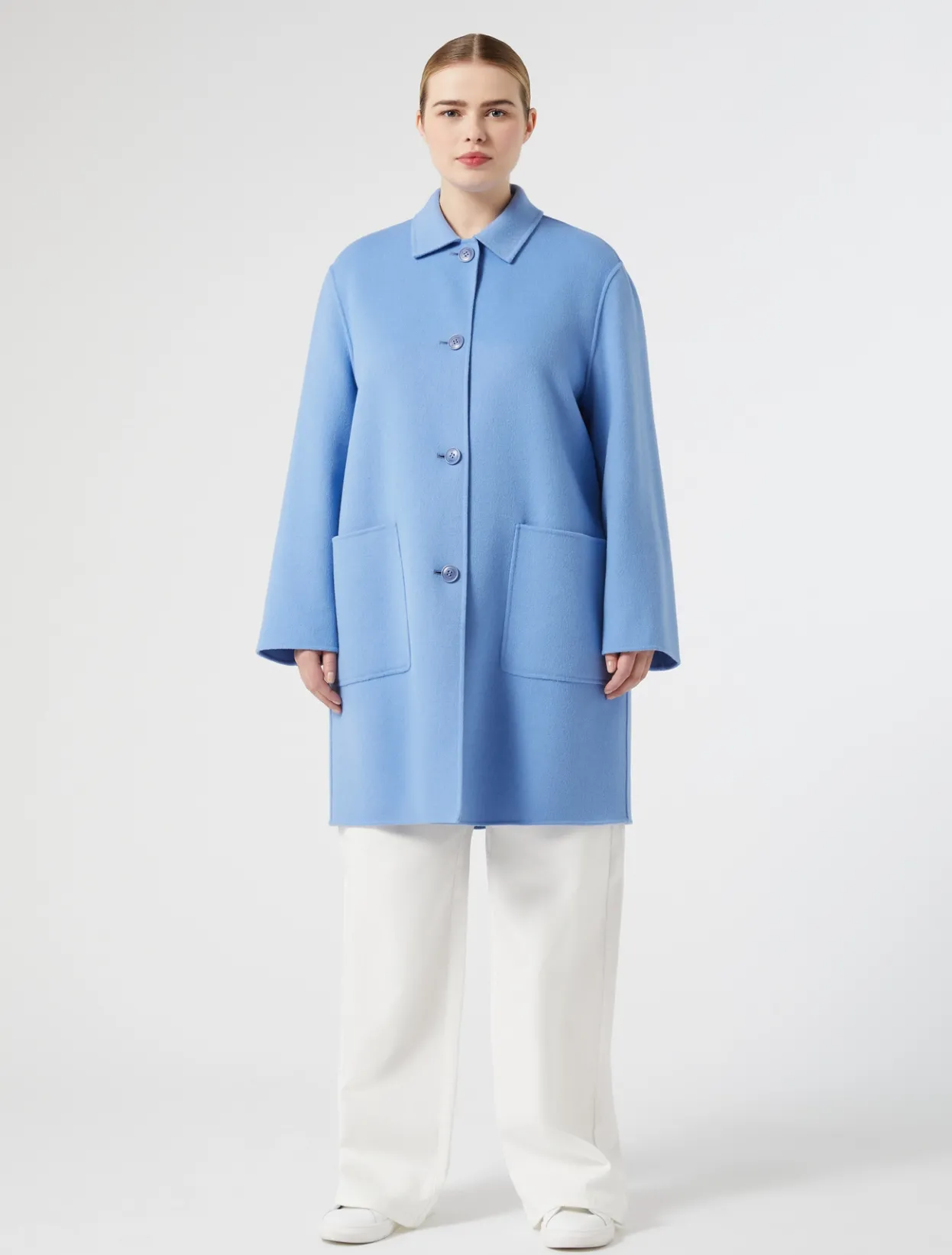 Coats | Coats | Marina Rinaldi Double-faced wool-blend coat LIGHTBLUE