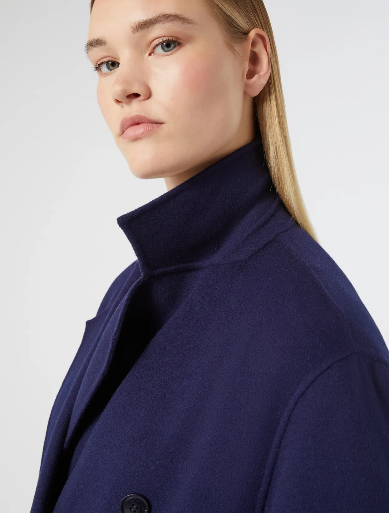 Coats | Coats | Marina Rinaldi Double-faced wool-blend coat NAVY