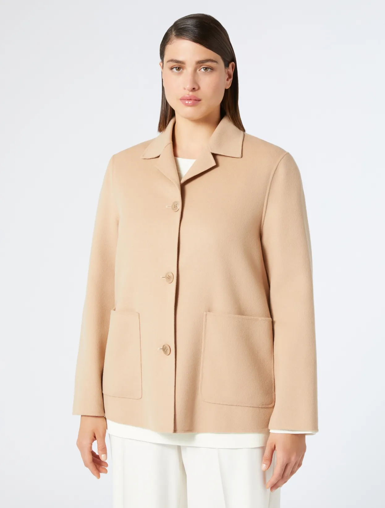 Coats | Coats | Marina Rinaldi Double-faced wool-blend jacket CAMEL