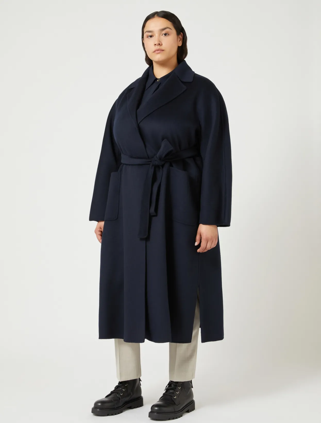 Coats | Coats | Marina Rinaldi Double-sided pure wool coat ULTRAMARINE