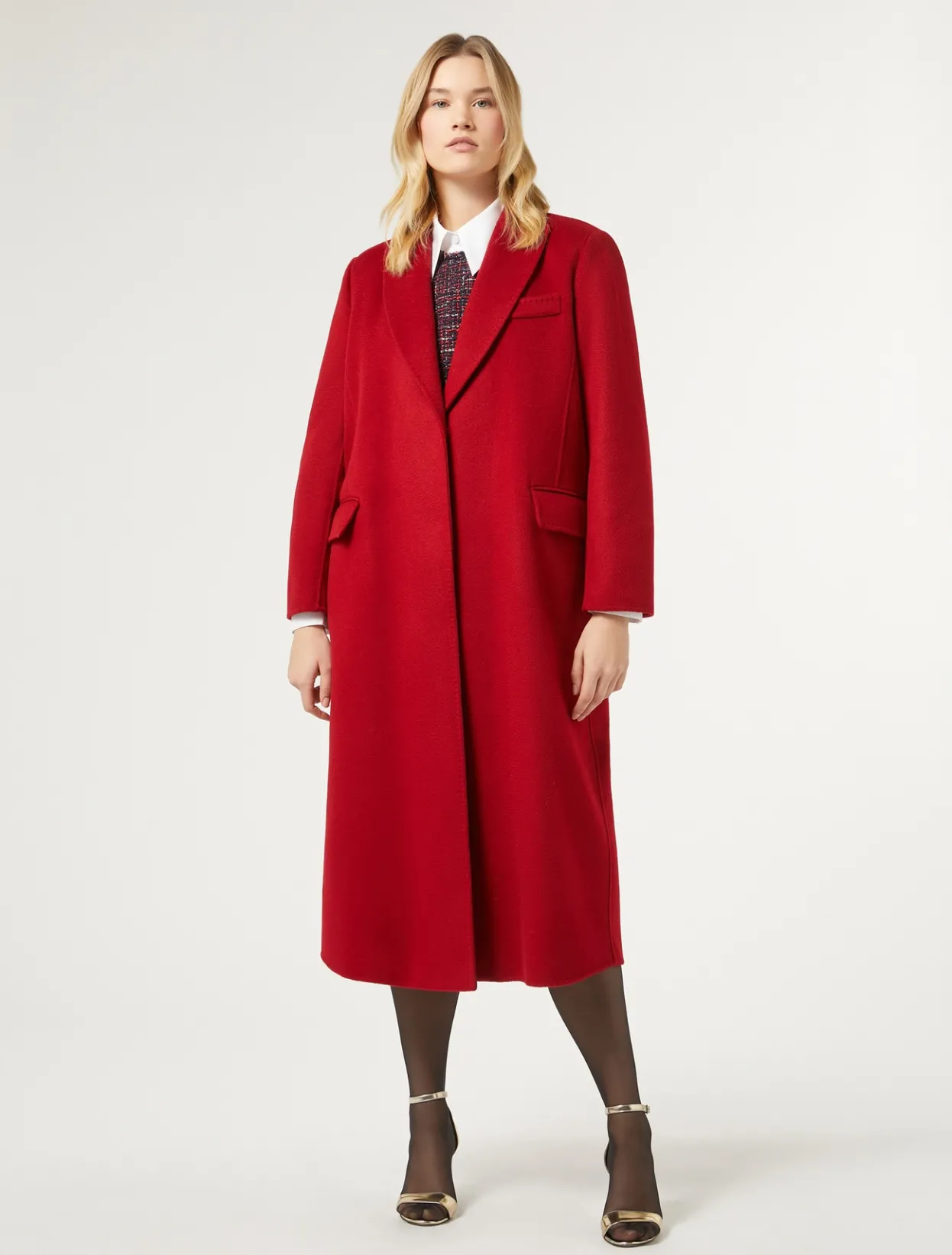 Coats | Coats | Marina Rinaldi Double-sided wool coat RED