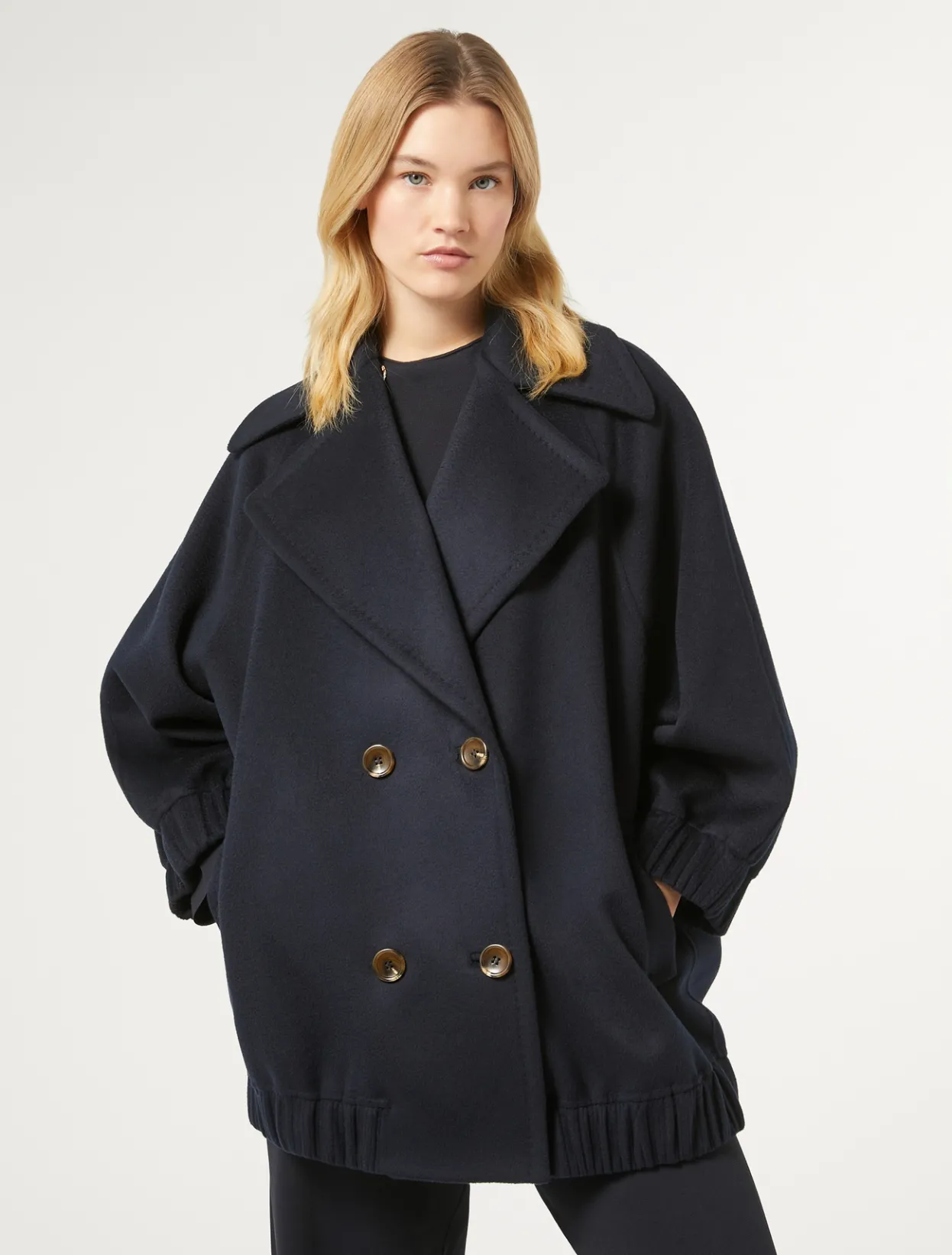 Coats | Coats | Marina Rinaldi Double-sided wool jacket MIDNIGHTBLUE