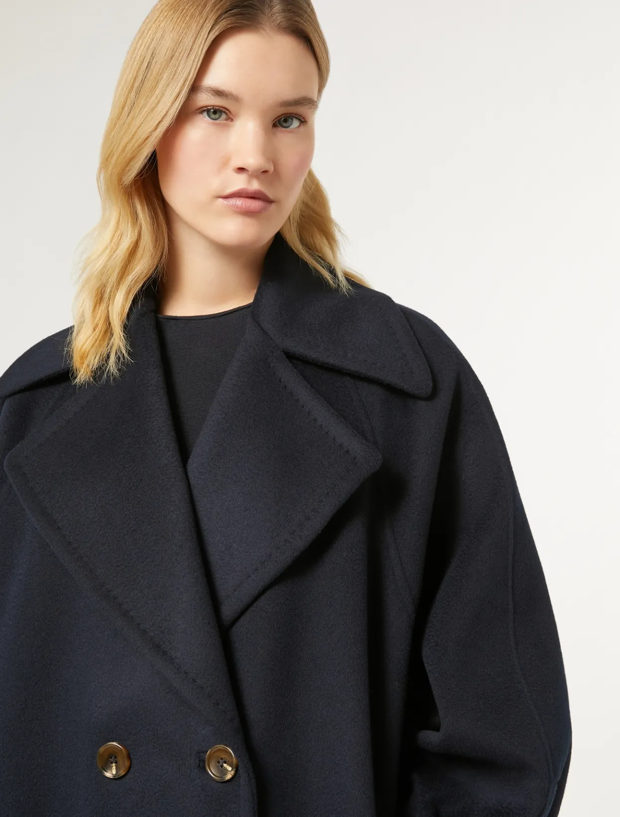 Coats | Coats | Marina Rinaldi Double-sided wool jacket MIDNIGHTBLUE