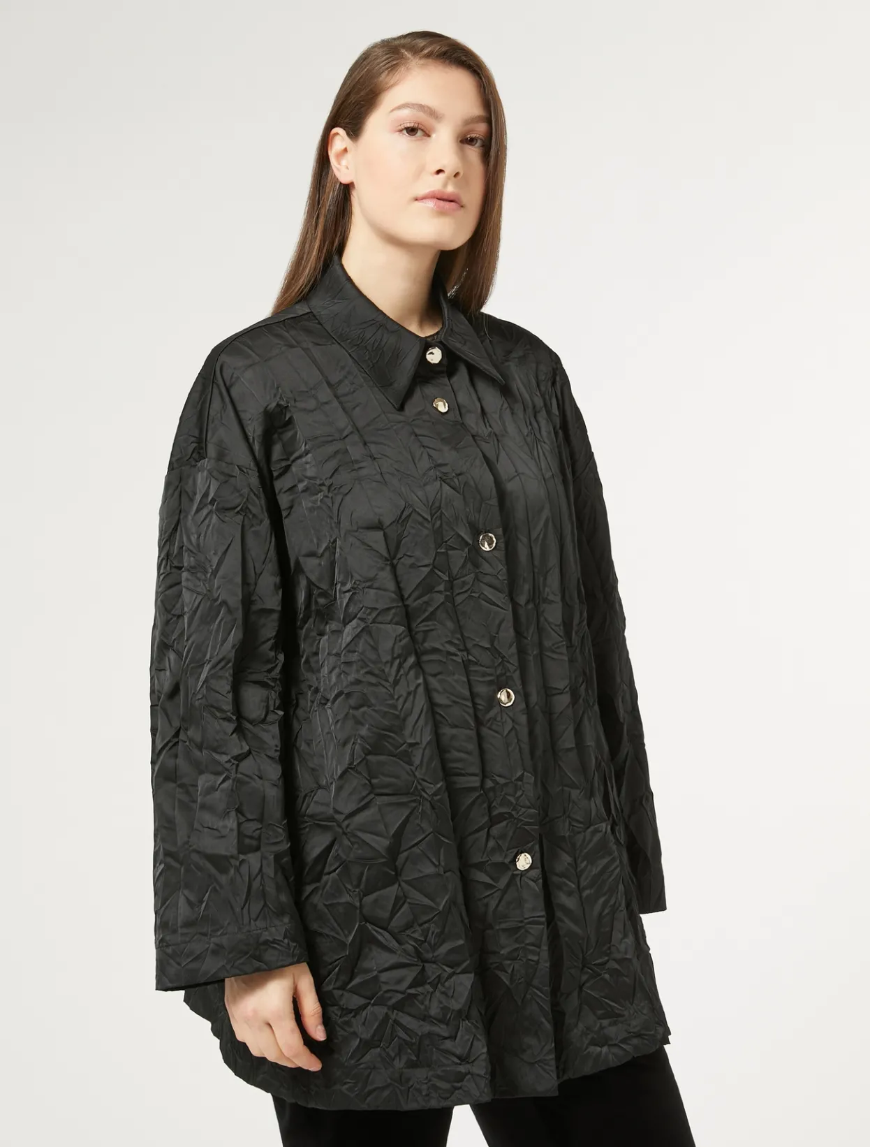 Blouses & Shirts | Blouses & Shirts | Marina Rinaldi Duchess satin shirt BLACK