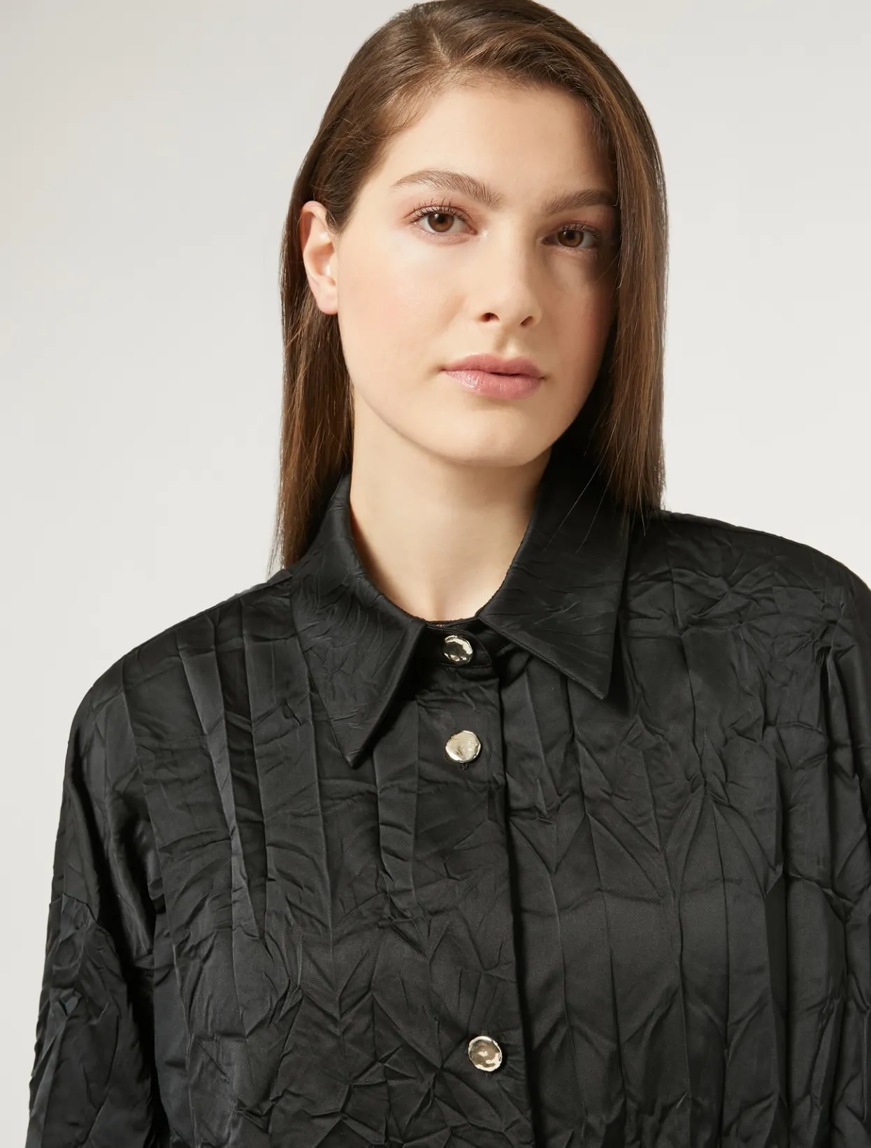 Blouses & Shirts | Blouses & Shirts | Marina Rinaldi Duchess satin shirt BLACK