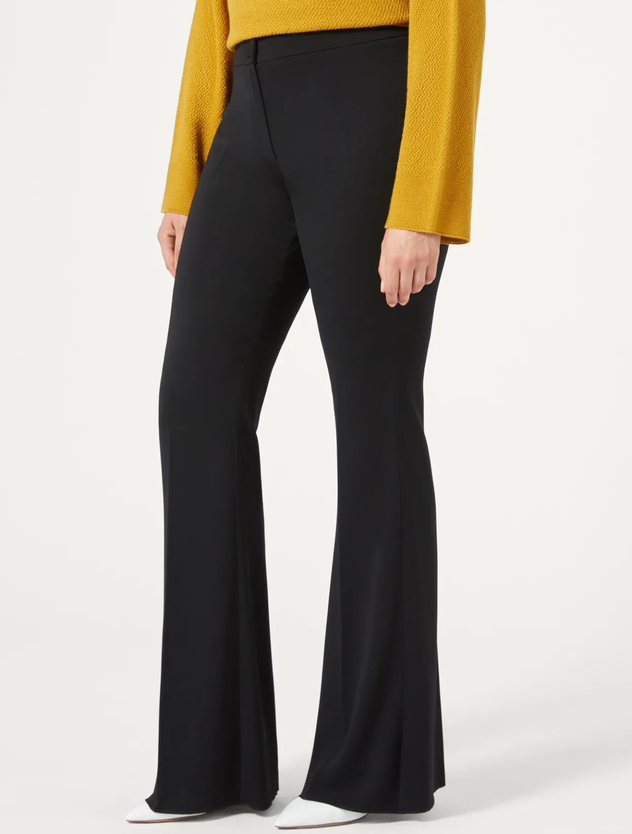 Trousers And Skirts | Trousers & Jeans | Marina Rinaldi Flared cady trousers BLACK