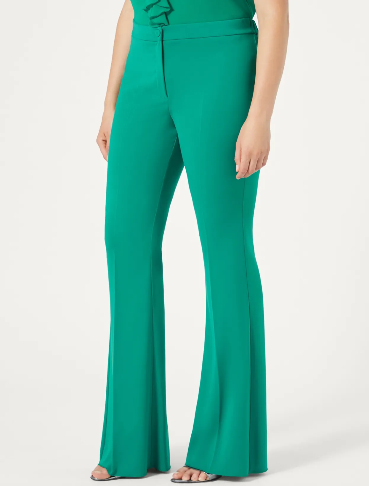 Trousers And Skirts | Trousers & Jeans | Marina Rinaldi Flared cady trousers JADE