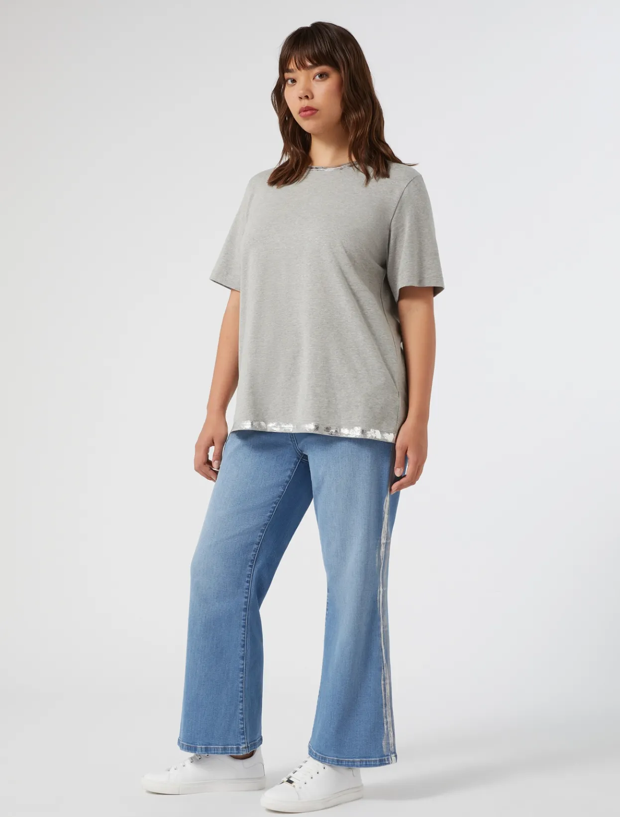 Trousers And Skirts | Trousers & Jeans | Marina Rinaldi Flared denim jeans BLUEAZURE