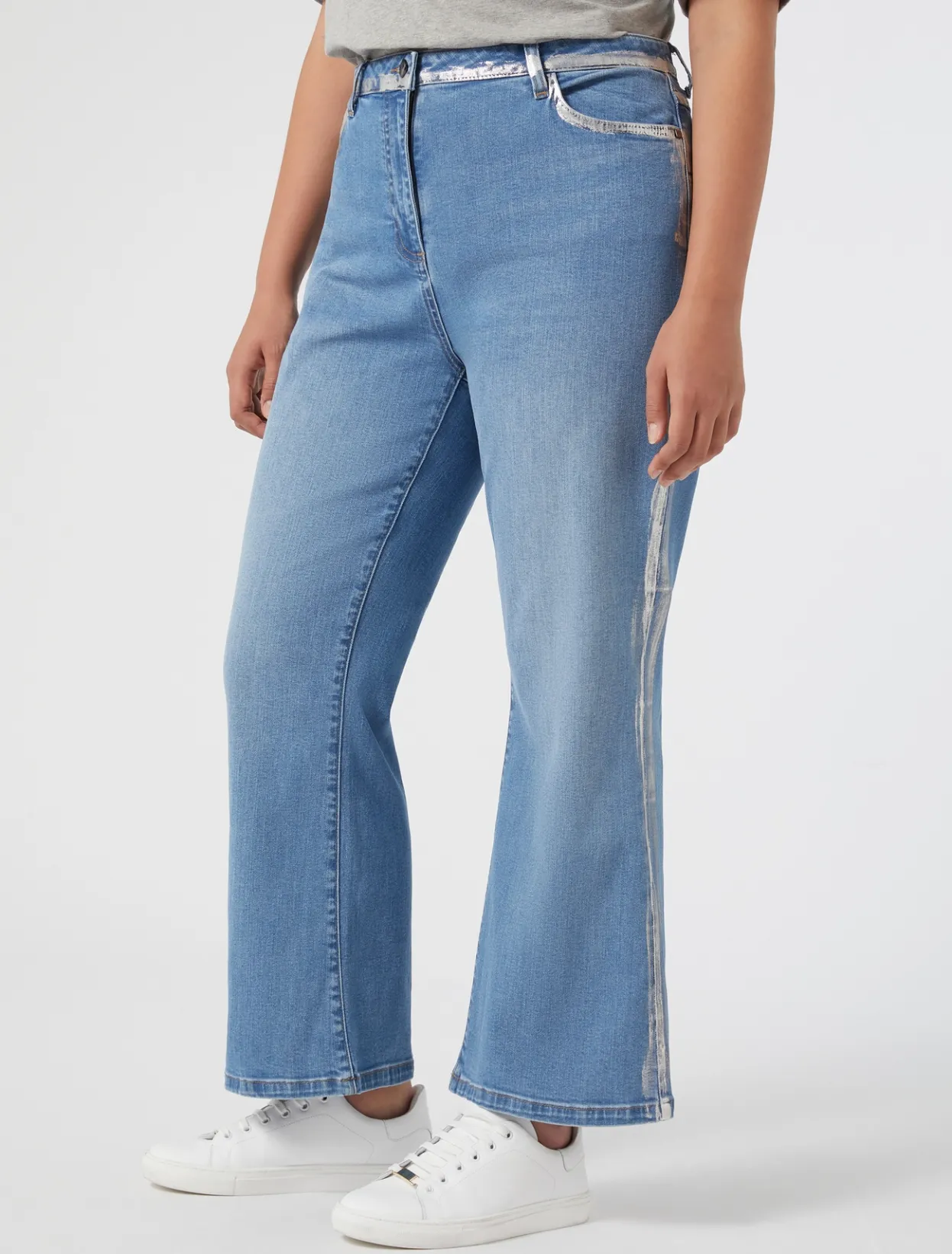 Trousers And Skirts | Trousers & Jeans | Marina Rinaldi Flared denim jeans BLUEAZURE