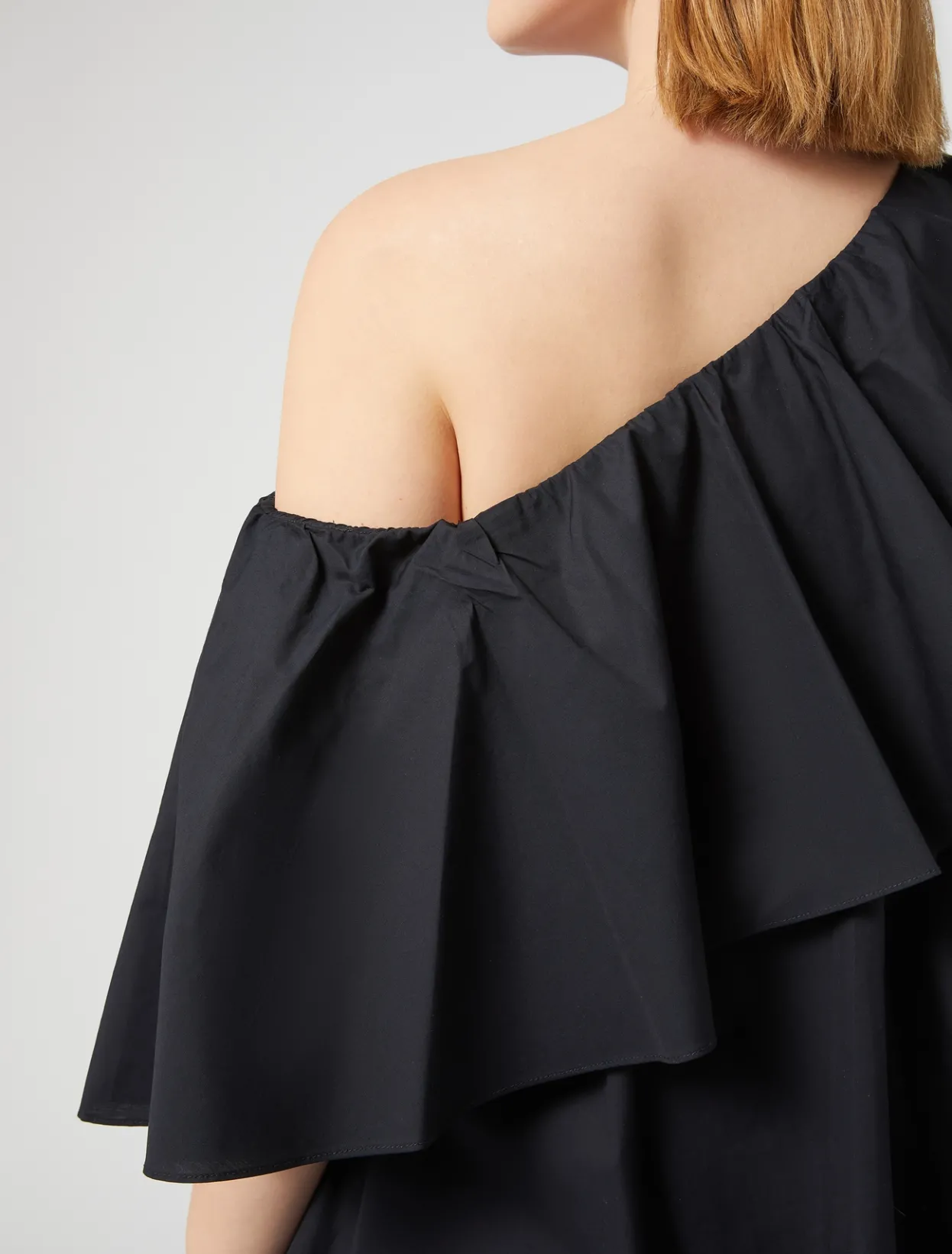 Dresses | Dresses | Marina Rinaldi Flounce poplin dress BLACK