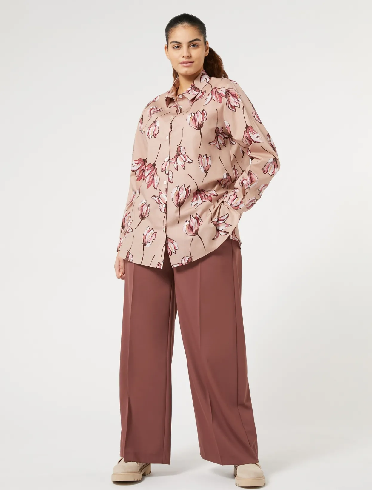 Trousers & Jeans | Trousers & Jeans | Marina Rinaldi Fluid gabardine trousers FARD