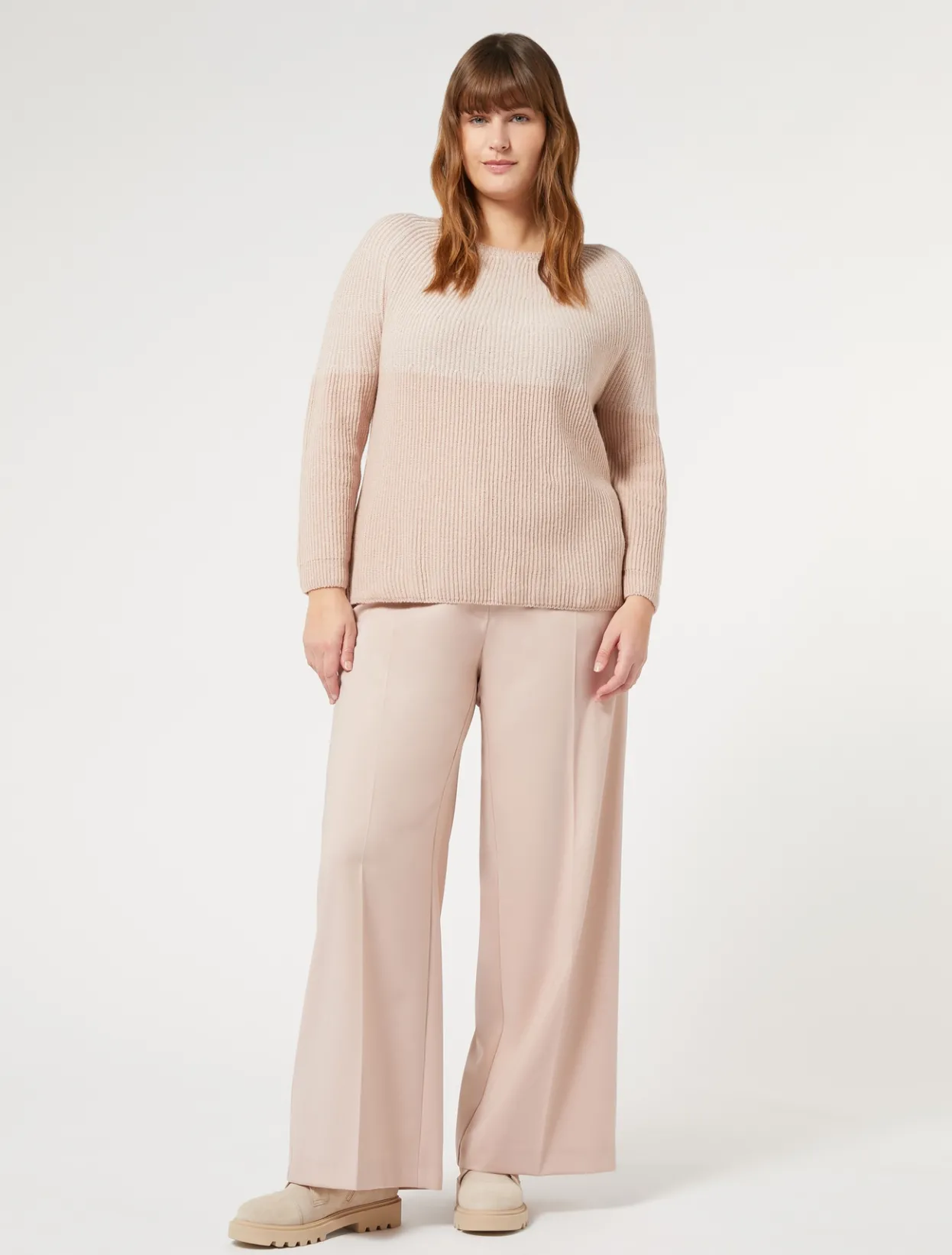 Trousers & Jeans | Trousers & Jeans | Marina Rinaldi Fluid gabardine trousers PINK