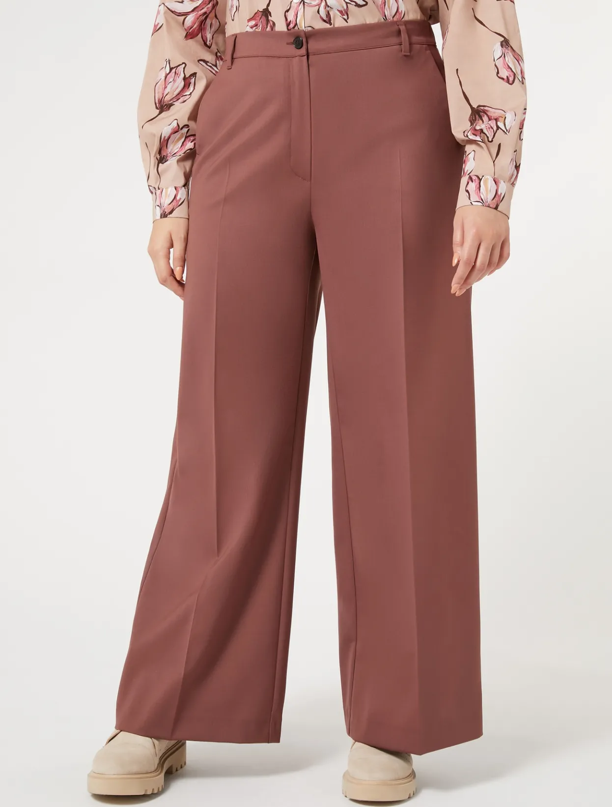 Trousers & Jeans | Trousers & Jeans | Marina Rinaldi Fluid gabardine trousers FARD