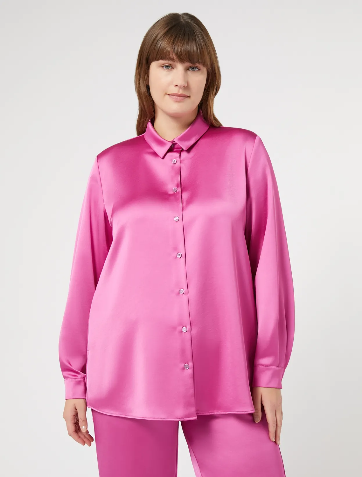 Blouses & Shirts | Blouses & Shirts | Marina Rinaldi Fluid satin shirt ANTIQUEROSE