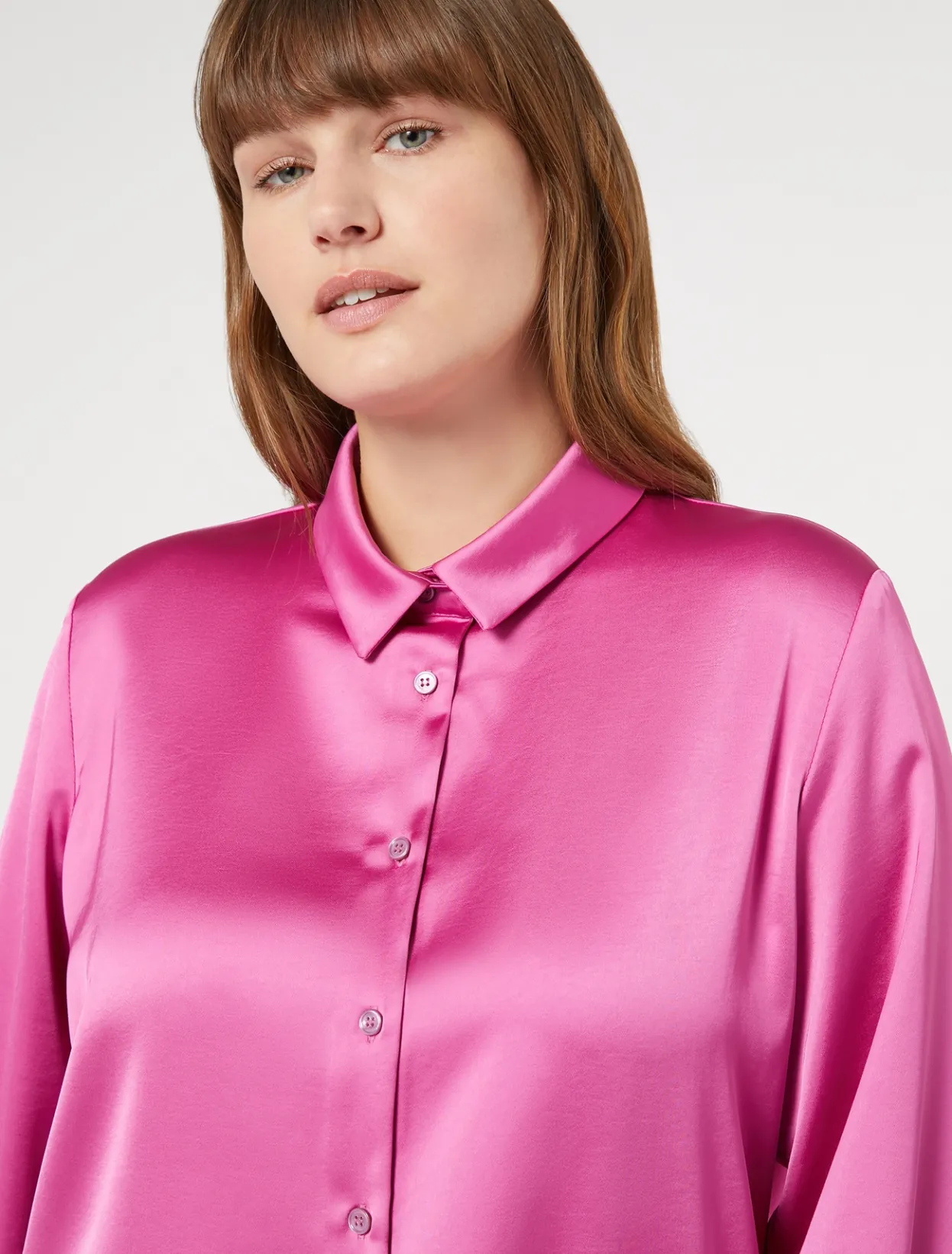 Blouses & Shirts | Blouses & Shirts | Marina Rinaldi Fluid satin shirt ANTIQUEROSE