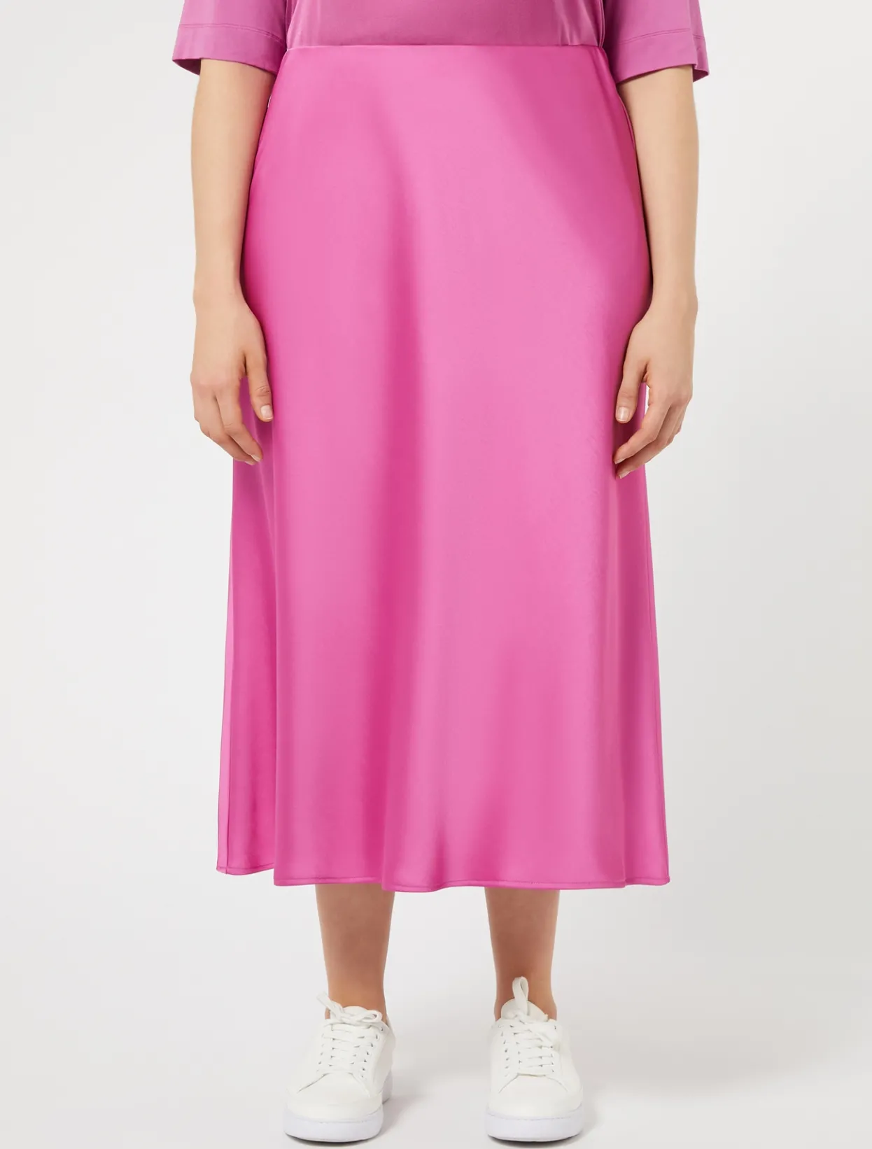 Skirts | Skirts | Marina Rinaldi Fluid satin skirt ANTIQUEROSE