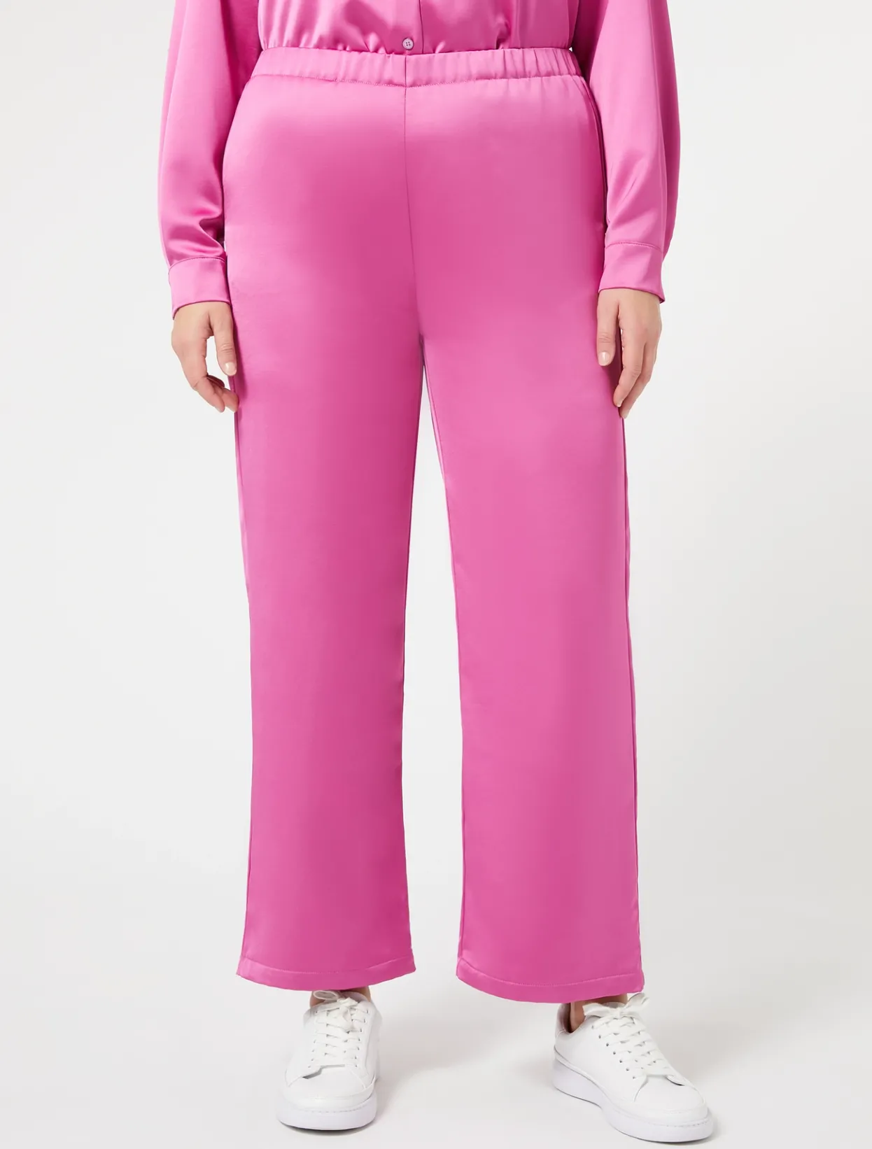 Trousers & Jeans | Trousers & Jeans | Marina Rinaldi Fluid satin trousers ANTIQUEROSE