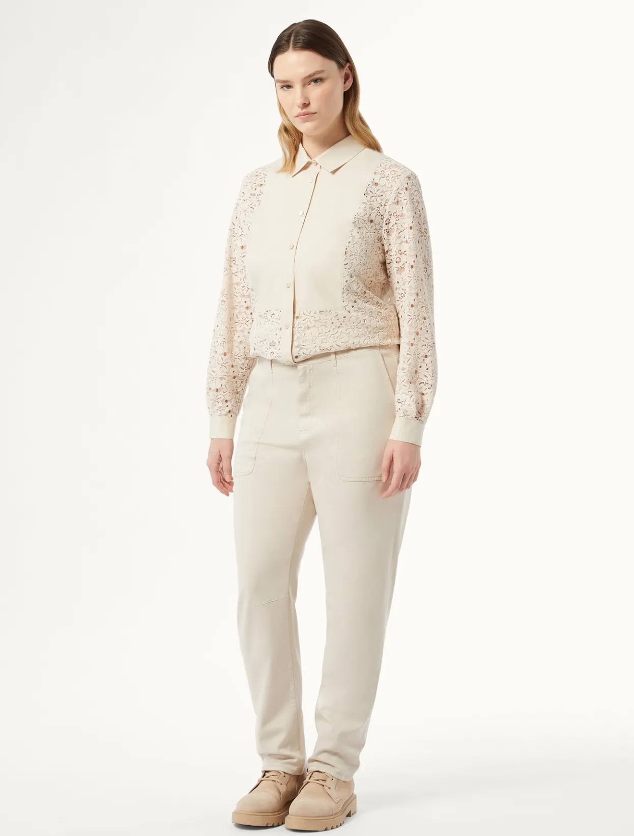 Trousers & Jeans | Trousers & Jeans | Marina Rinaldi Gabardine trousers BEIGE