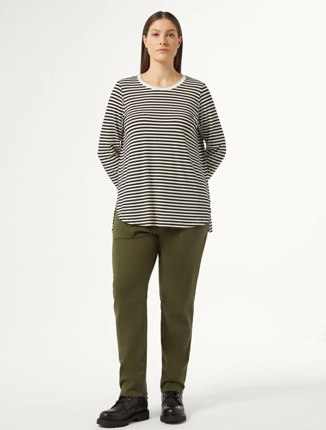 Trousers & Jeans | Trousers & Jeans | Marina Rinaldi Gabardine trousers KAKI