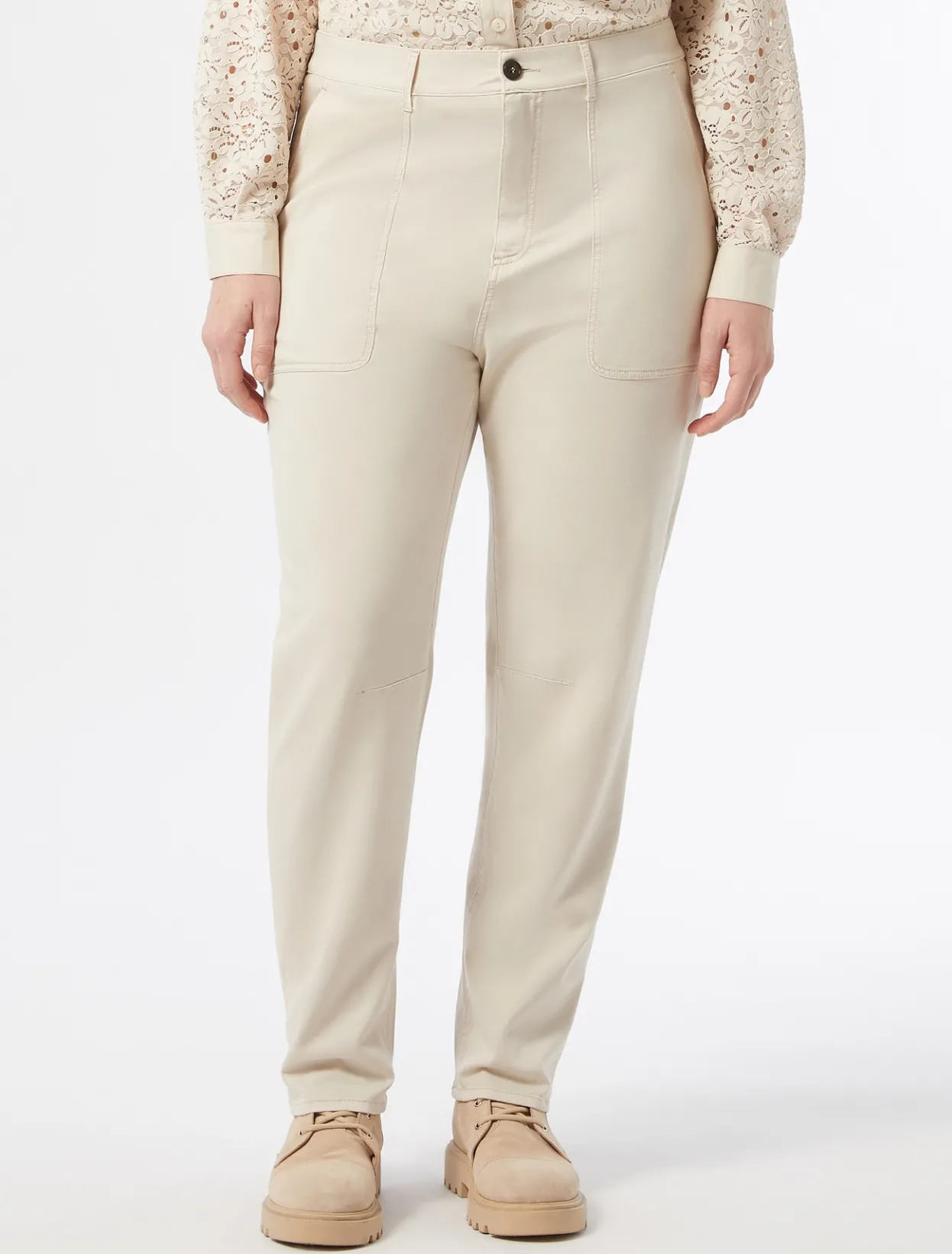 Trousers & Jeans | Trousers & Jeans | Marina Rinaldi Gabardine trousers BEIGE