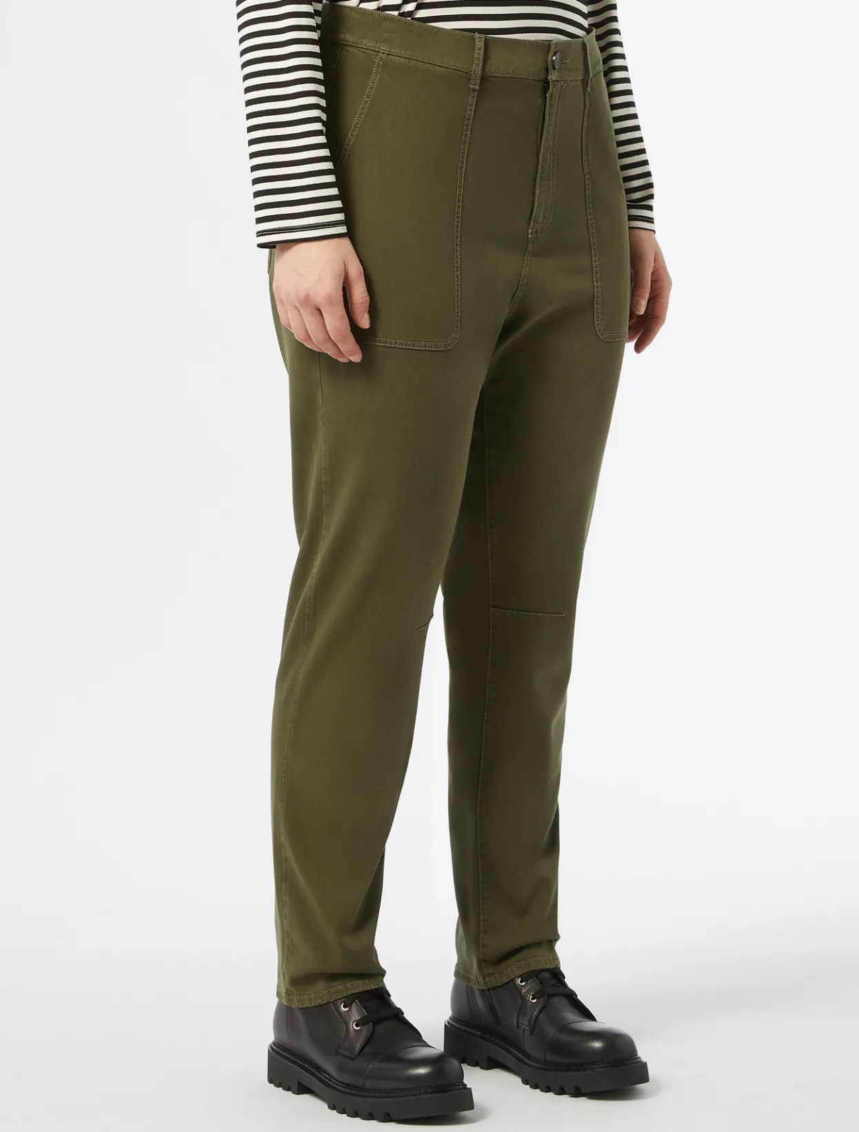 Trousers & Jeans | Trousers & Jeans | Marina Rinaldi Gabardine trousers KAKI