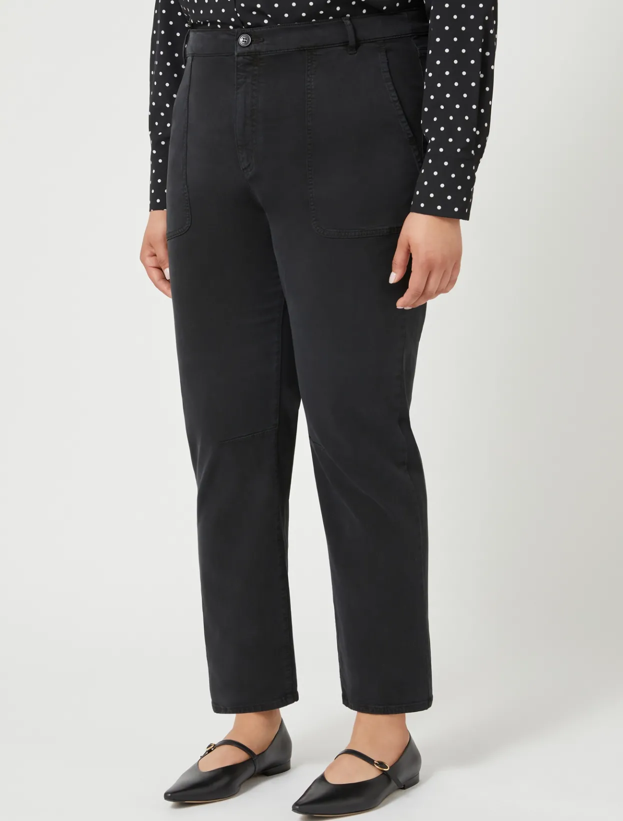 Trousers & Jeans | Trousers & Jeans | Marina Rinaldi Gabardine trousers BLACK