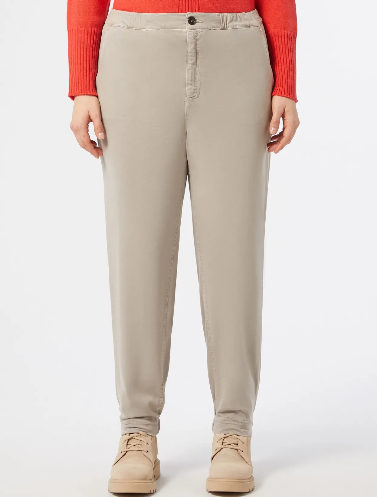 Trousers & Jeans | Trousers & Jeans | Marina Rinaldi Gabardine trousers TURTLEDOVE