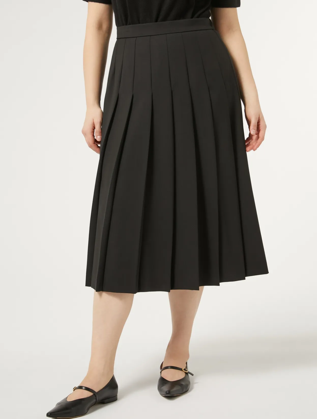 Skirts | Skirts | Marina Rinaldi Gabardine wool skirt BLACK