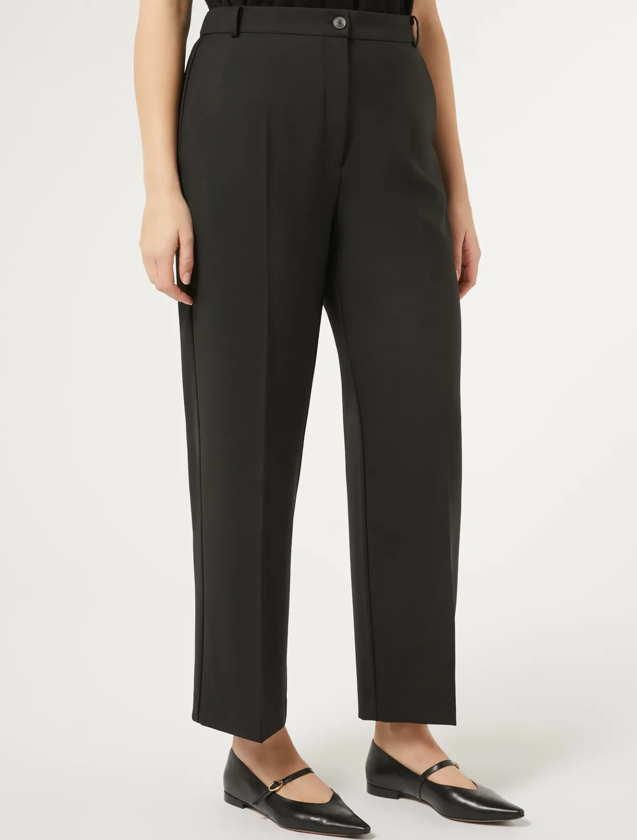 Trousers & Jeans | Trousers & Jeans | Marina Rinaldi Gabardine wool trousers BLACK