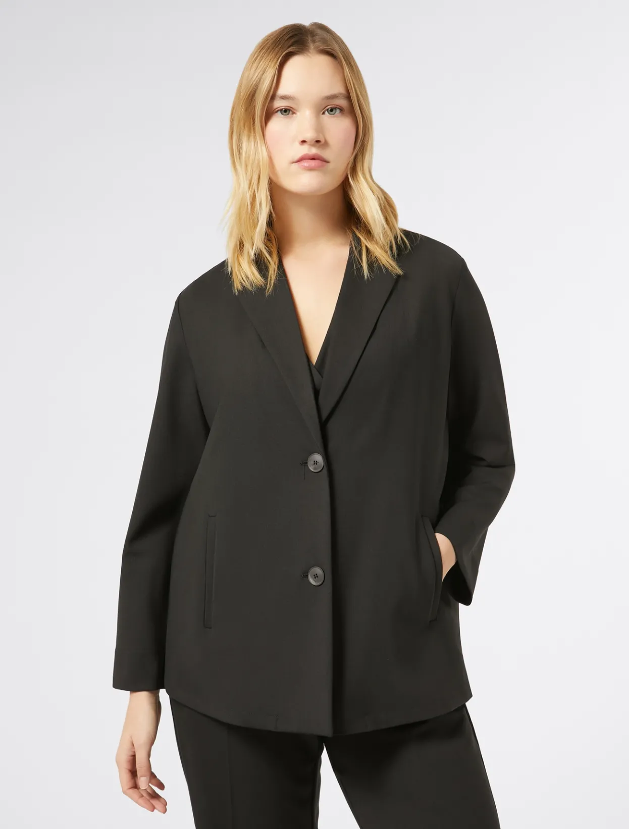 Blouses & Shirts | Blouses & Shirts | Marina Rinaldi Gabardine wool tunic jacket BLACK