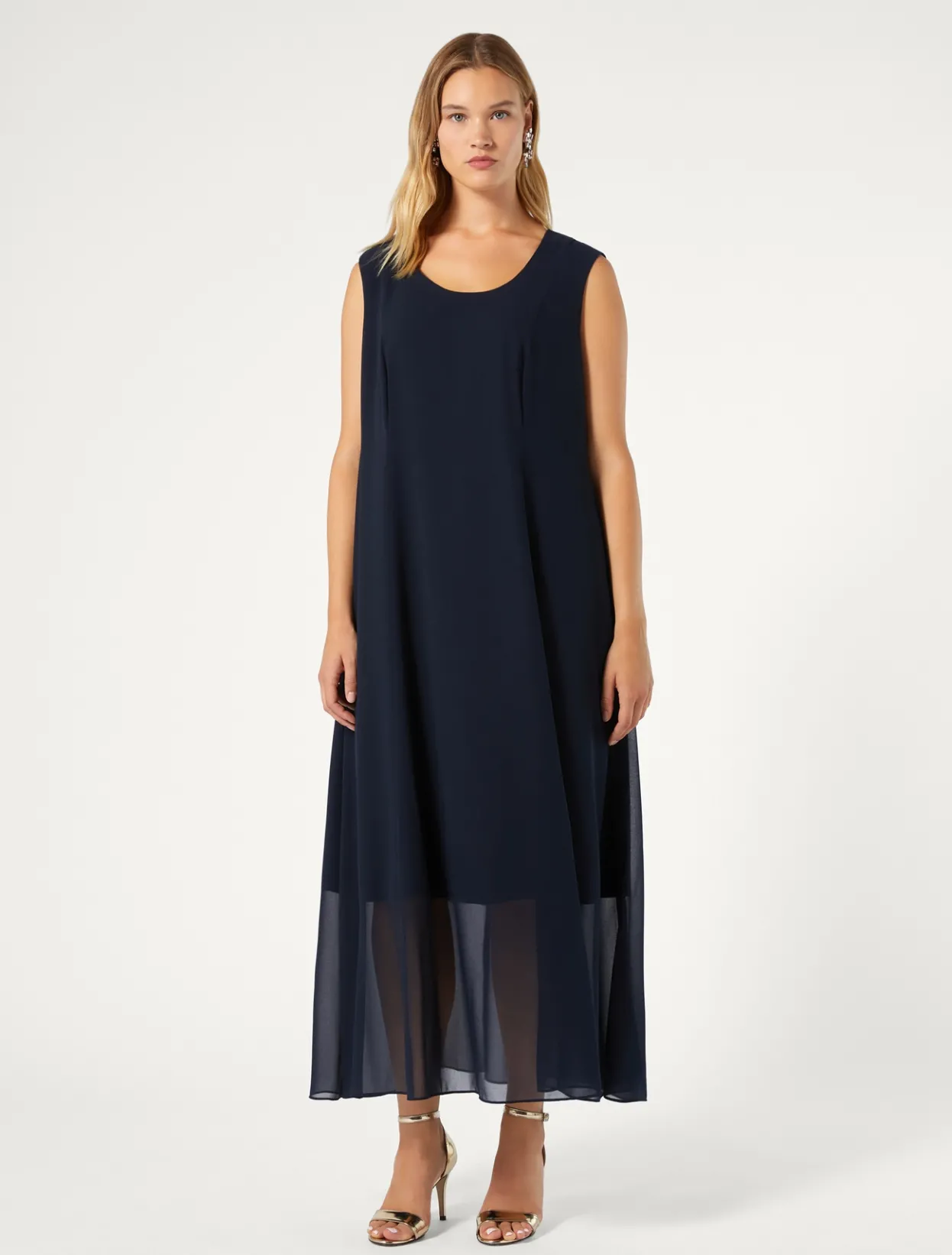 Dresses | Dresses | Marina Rinaldi Georgette dress ULTRAMARINE