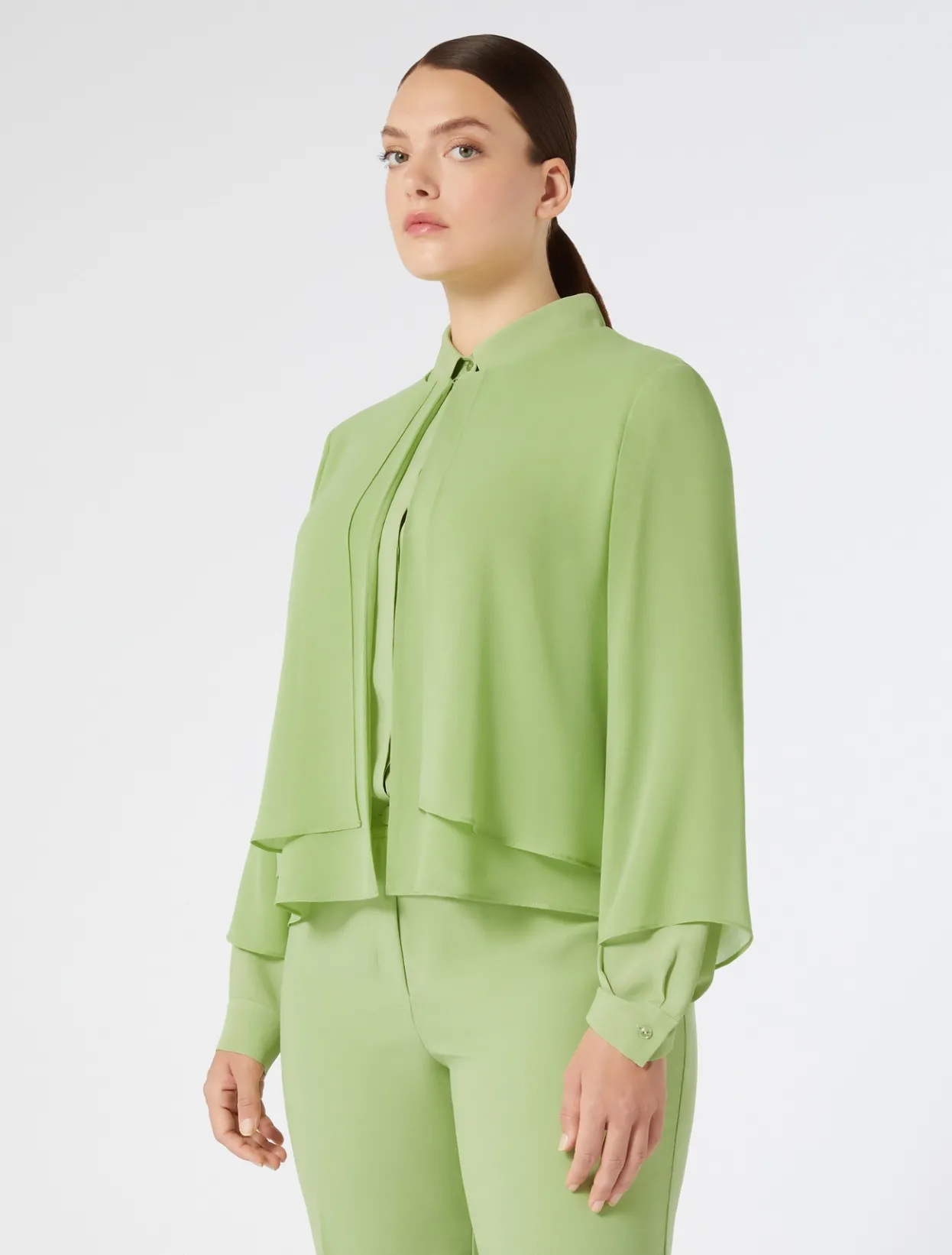 Jackets | Jacket & Blazers | Marina Rinaldi Georgette jacket OLIVEGREEN