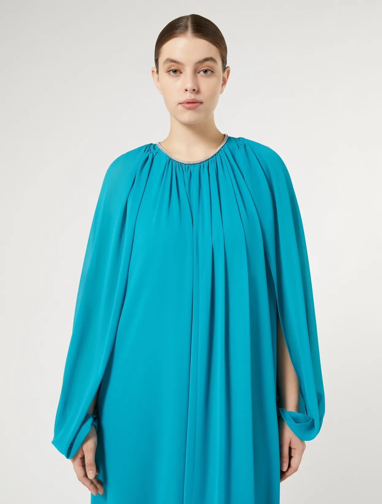 Jackets | Accessories | Marina Rinaldi Georgette shrug TURQUOISE