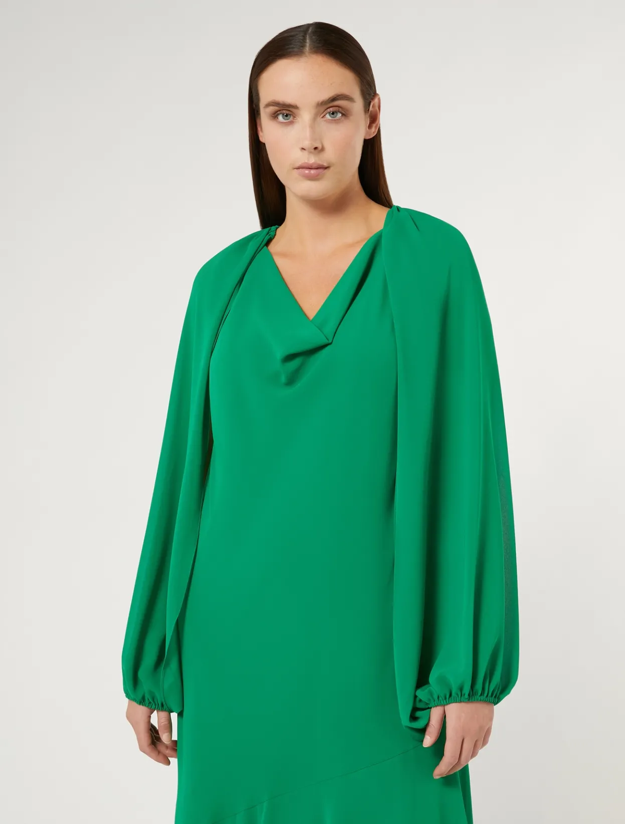 Jackets | Accessories | Marina Rinaldi Georgette shrug GREEN