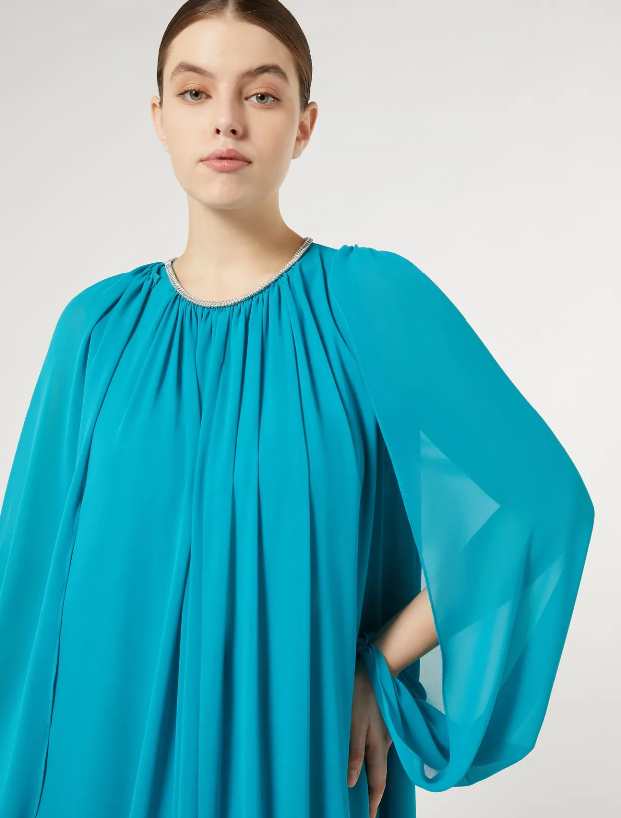 Jackets | Accessories | Marina Rinaldi Georgette shrug TURQUOISE