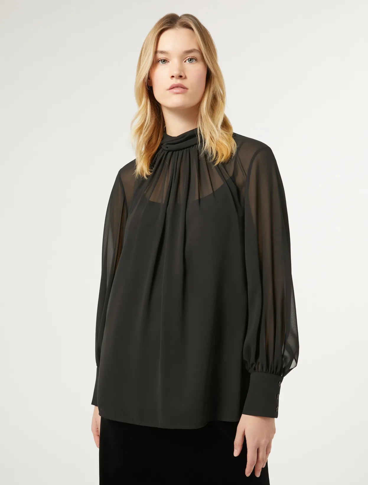 Blouses & Shirts | Blouses & Shirts | Marina Rinaldi Georgette tunic BLACK