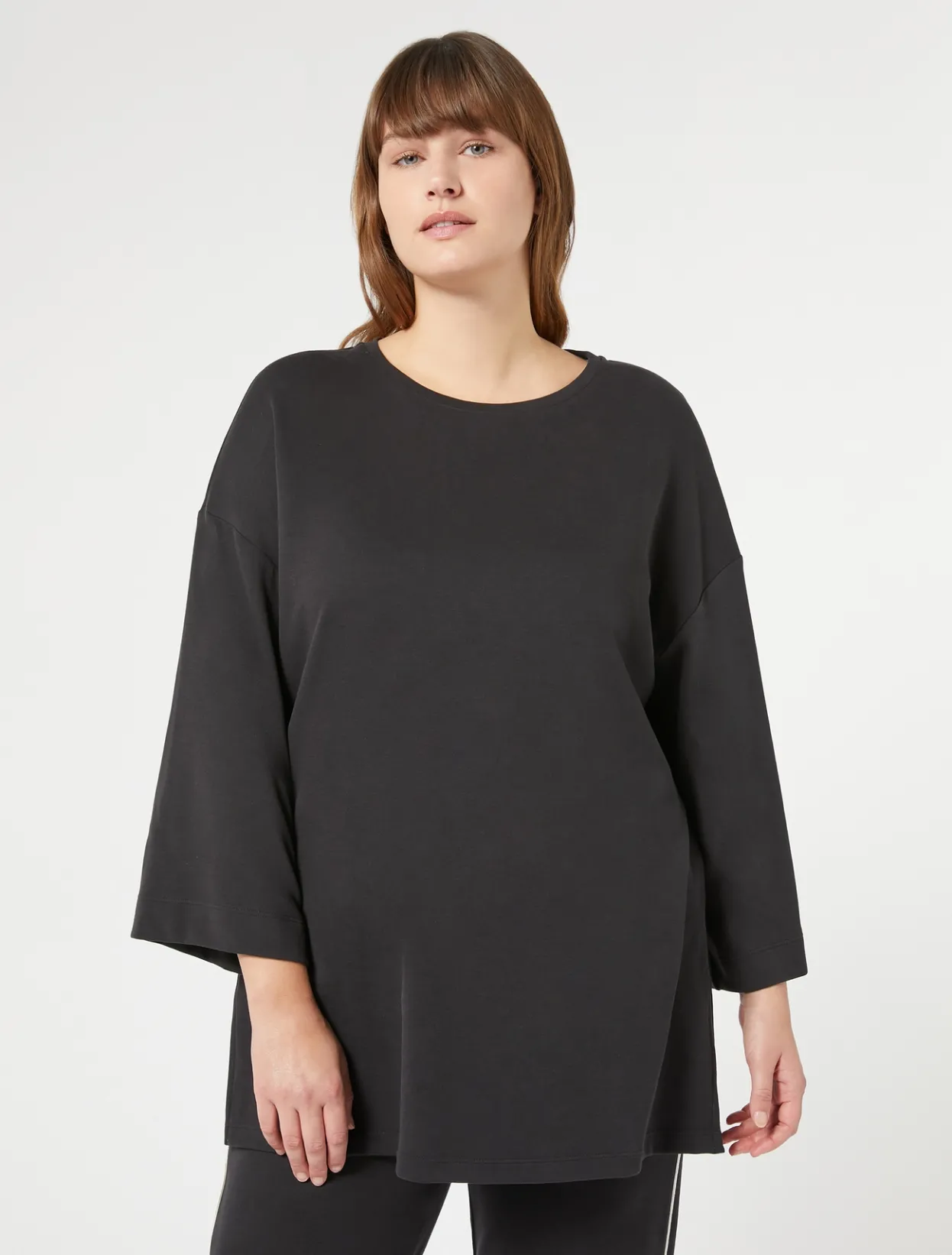 Tops & T-Shirts | Tops & T-Shirts | Marina Rinaldi Interlock jersey sweatshirt BLACK