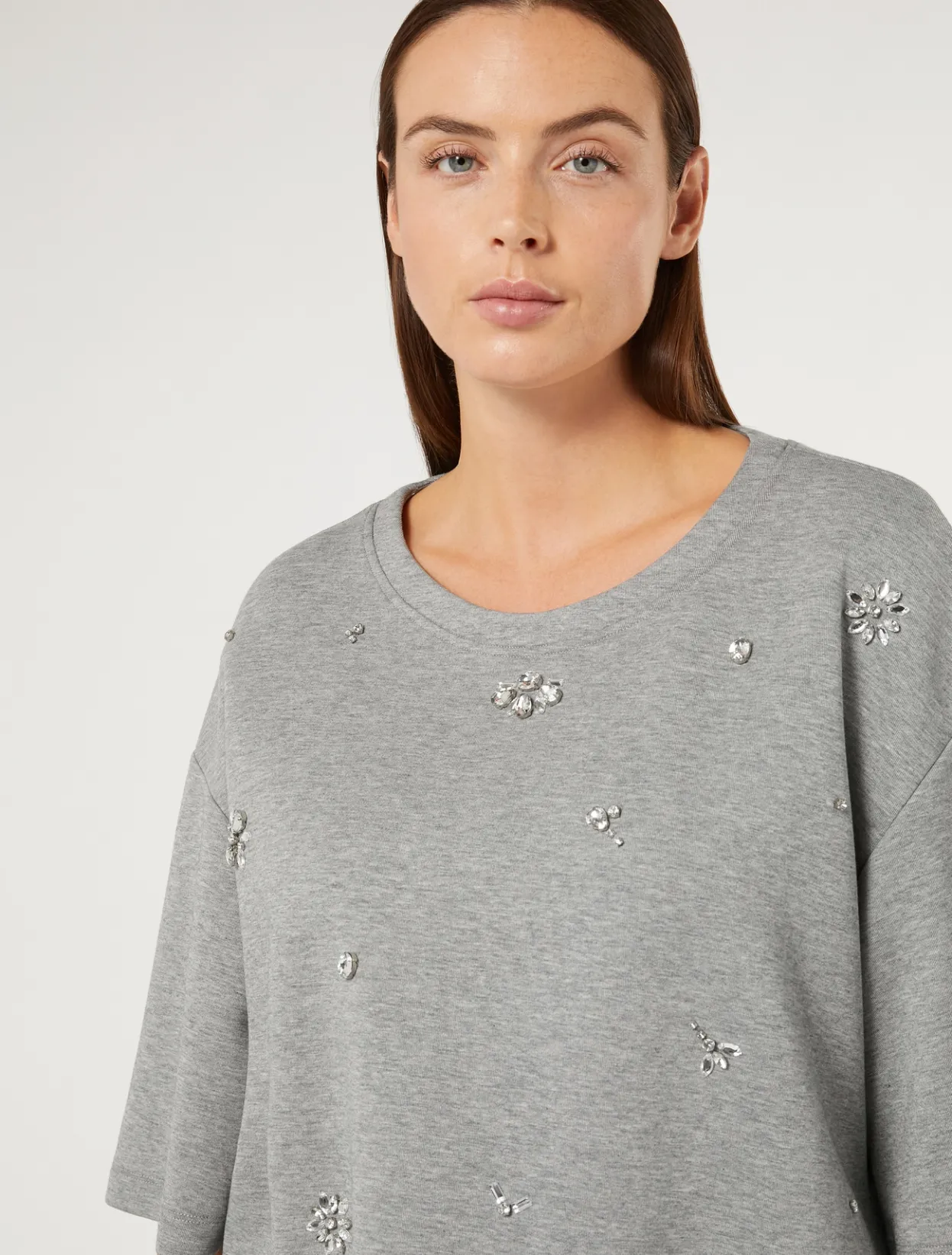 Tops & T-Shirts | Tops & T-Shirts | Marina Rinaldi Interlock jersey sweatshirt LIGHTGREY