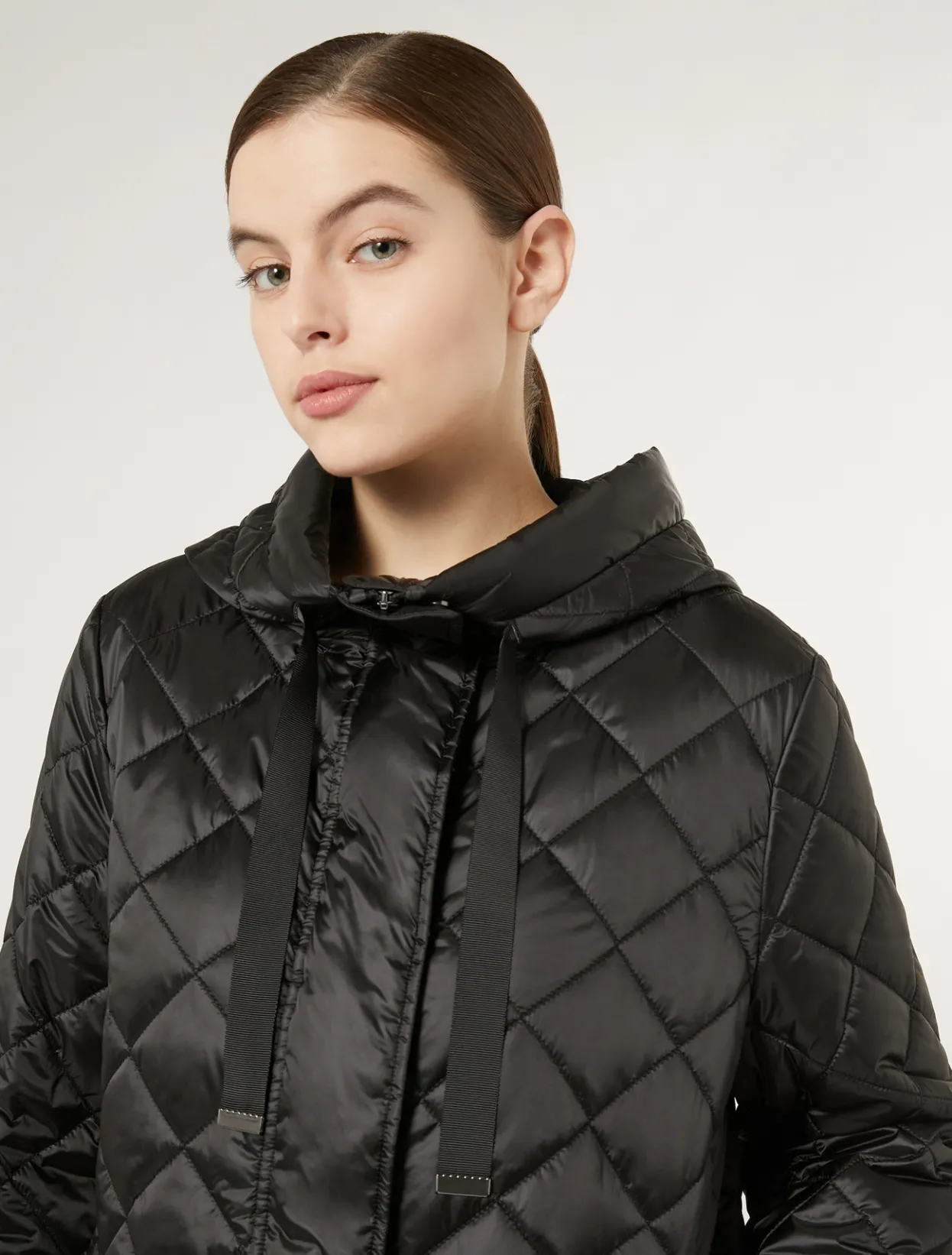 Down Jackets | Down Jackets | Marina Rinaldi Iridescent fabric lining BLACK