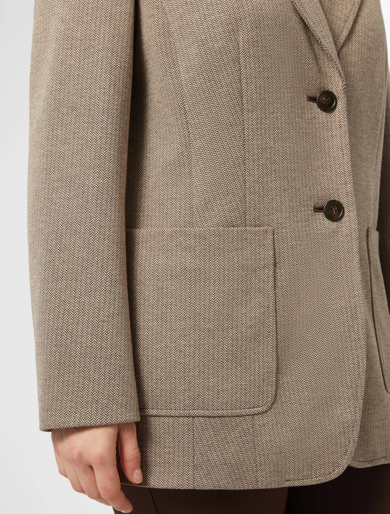 Jacket & Blazers | Jacket & Blazers | Marina Rinaldi Jacquard blazer jacket DARKBROWN