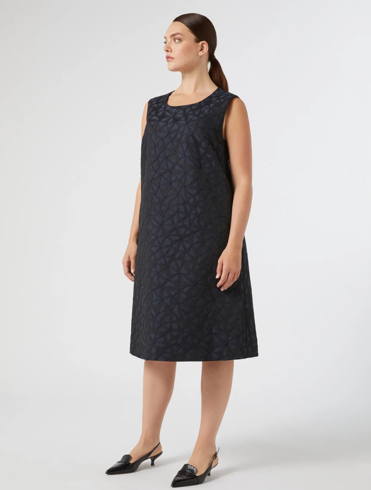 Dresses | Dresses | Marina Rinaldi Jacquard dress ULTRAMARINE