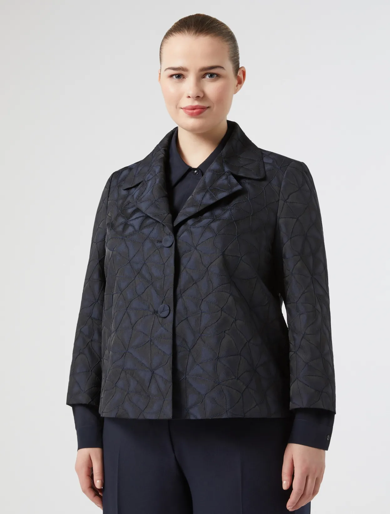 Jackets | Jacket & Blazers | Marina Rinaldi Jacquard jacket ULTRAMARINE