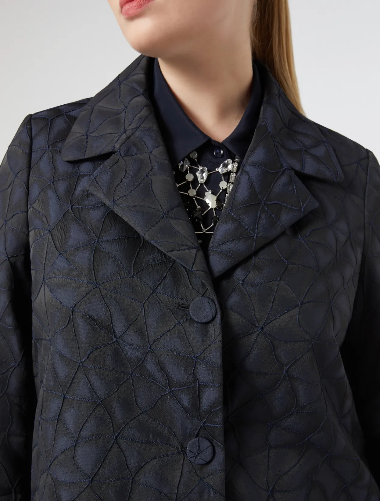 Jackets | Jacket & Blazers | Marina Rinaldi Jacquard jacket ULTRAMARINE