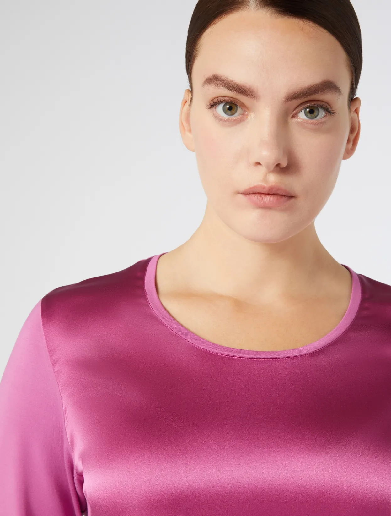 Tops & T-Shirts | Tops & T-Shirts | Marina Rinaldi Jersey and silk T-shirt PINK