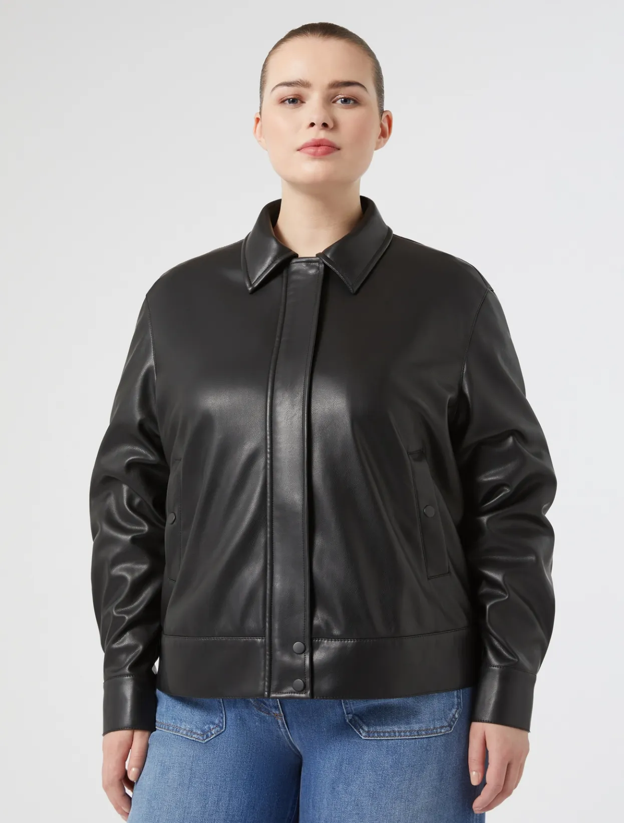 Jacket & Blazers | Jacket & Blazers | Marina Rinaldi Jersey bomber jacket BLACK