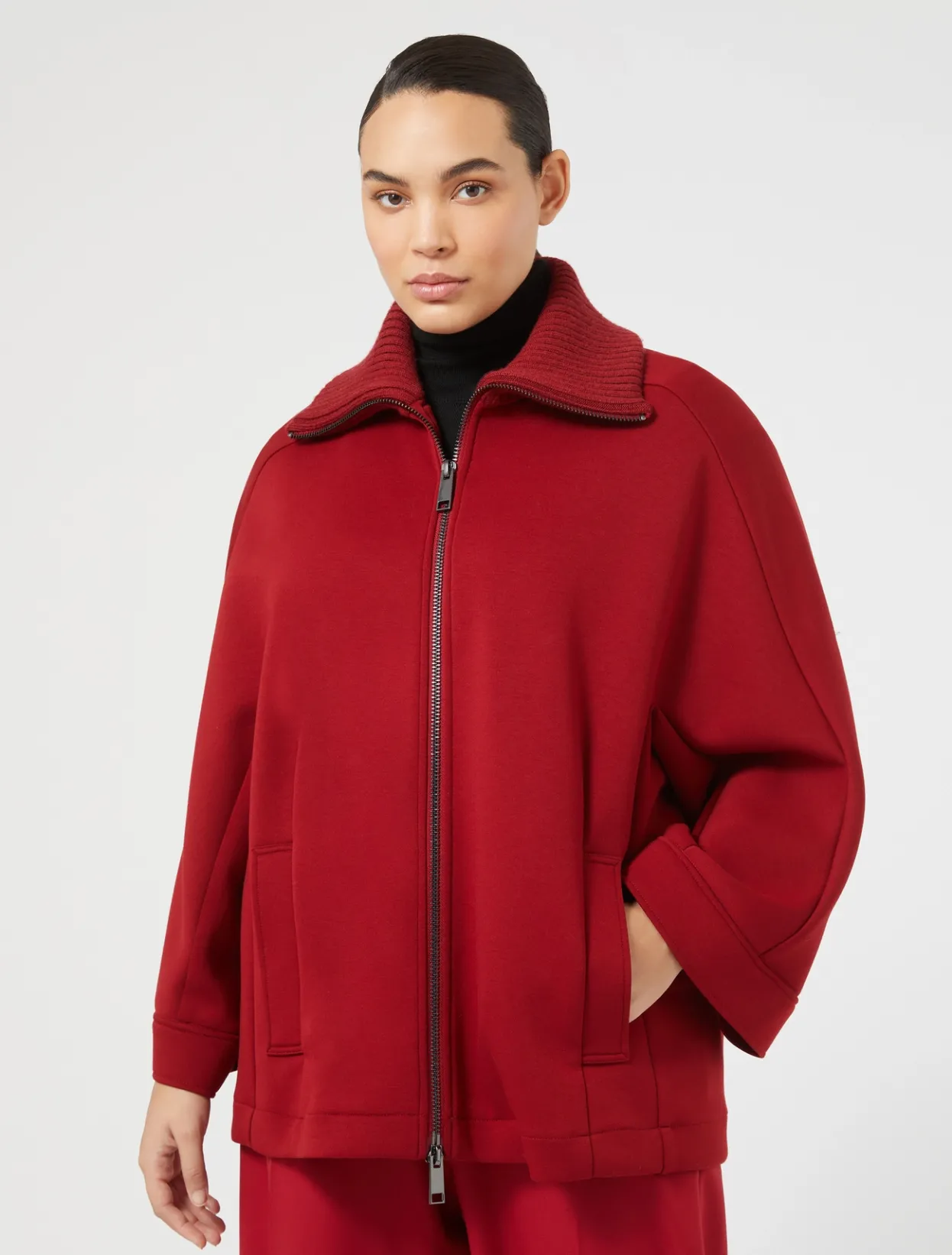 Coats | Coats | Marina Rinaldi Jersey cape RED